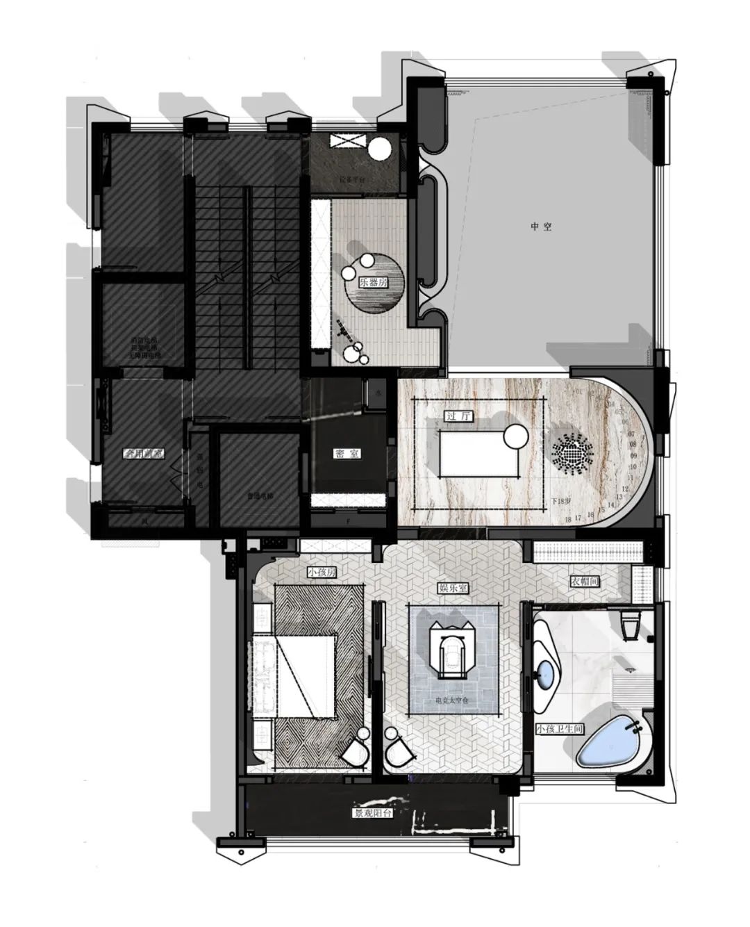 新希望温州麓宸·黑珍珠叠墅豪宅丨中国温州丨朴悦设计-55