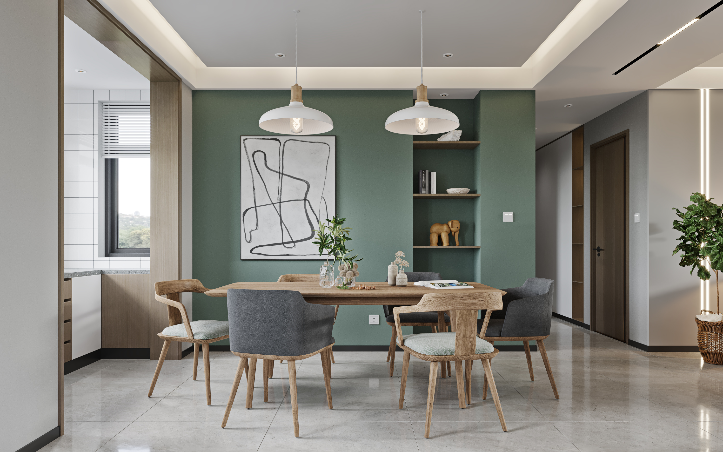 现代北欧风“陈陈家”设计 | 舒适宜居的艺术空间-3