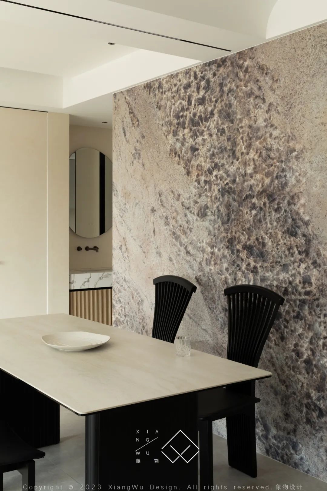 奶油色调的简约诗意空间丨中国常州丨象物设计-50