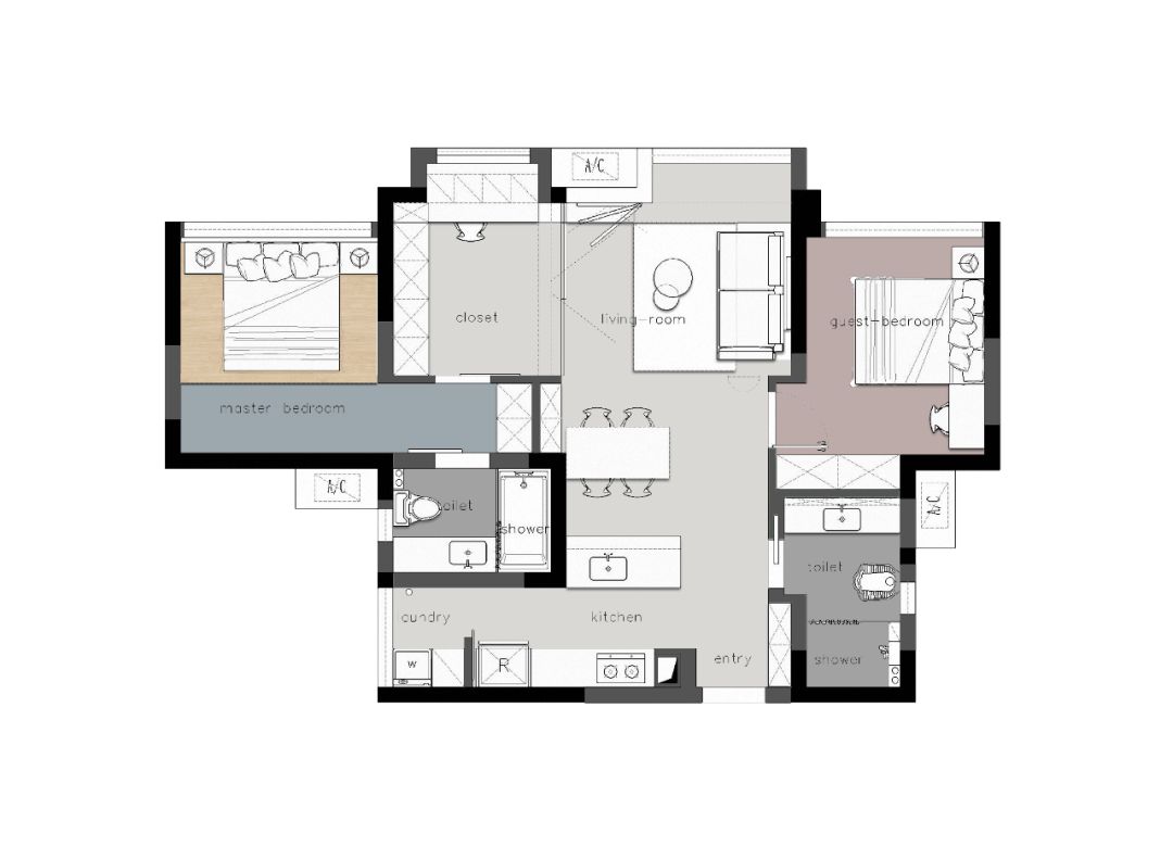 成都绿色摩登宅，三居改两居释放空间-19
