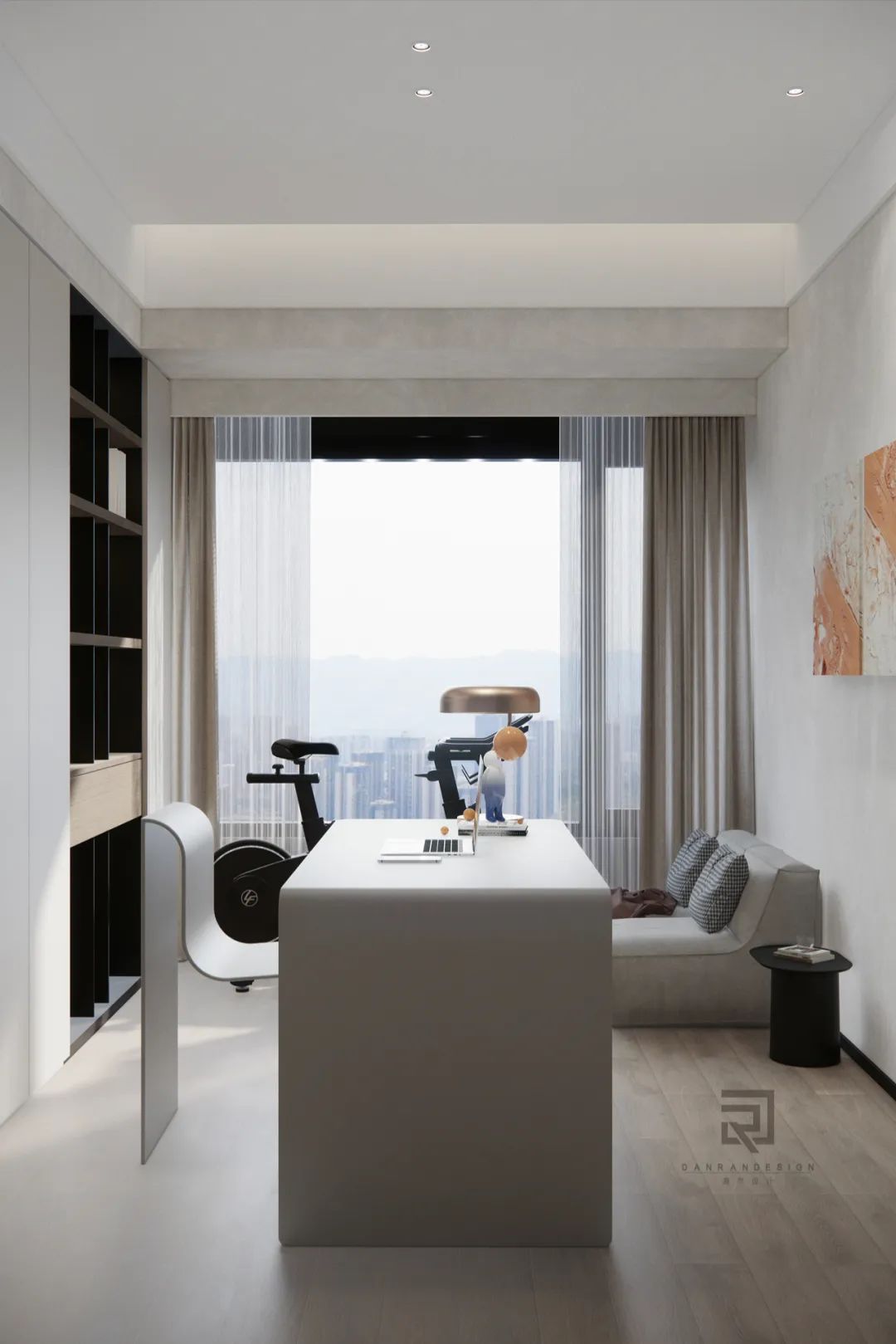 嘉陵江天 · 220㎡天际大平层的阔景设计与生活品味丨中国渝北丨澹然团队,橙色软装-60