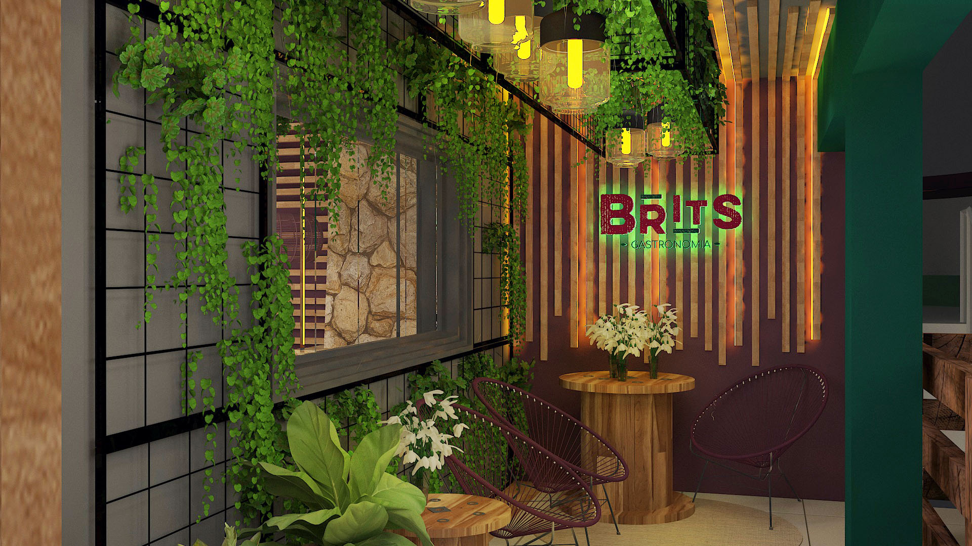 CENOGRAFIA AMBIENTAÇÃO - RESTAURANTE VEGANO-0