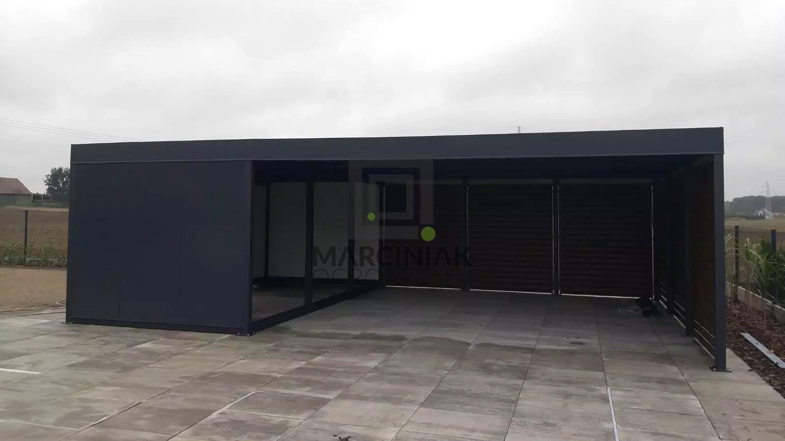带侧面杂物间的车库车棚（单双车位）丨波兰绿山城丨HurtownikGroup Sp. z o.o.-13