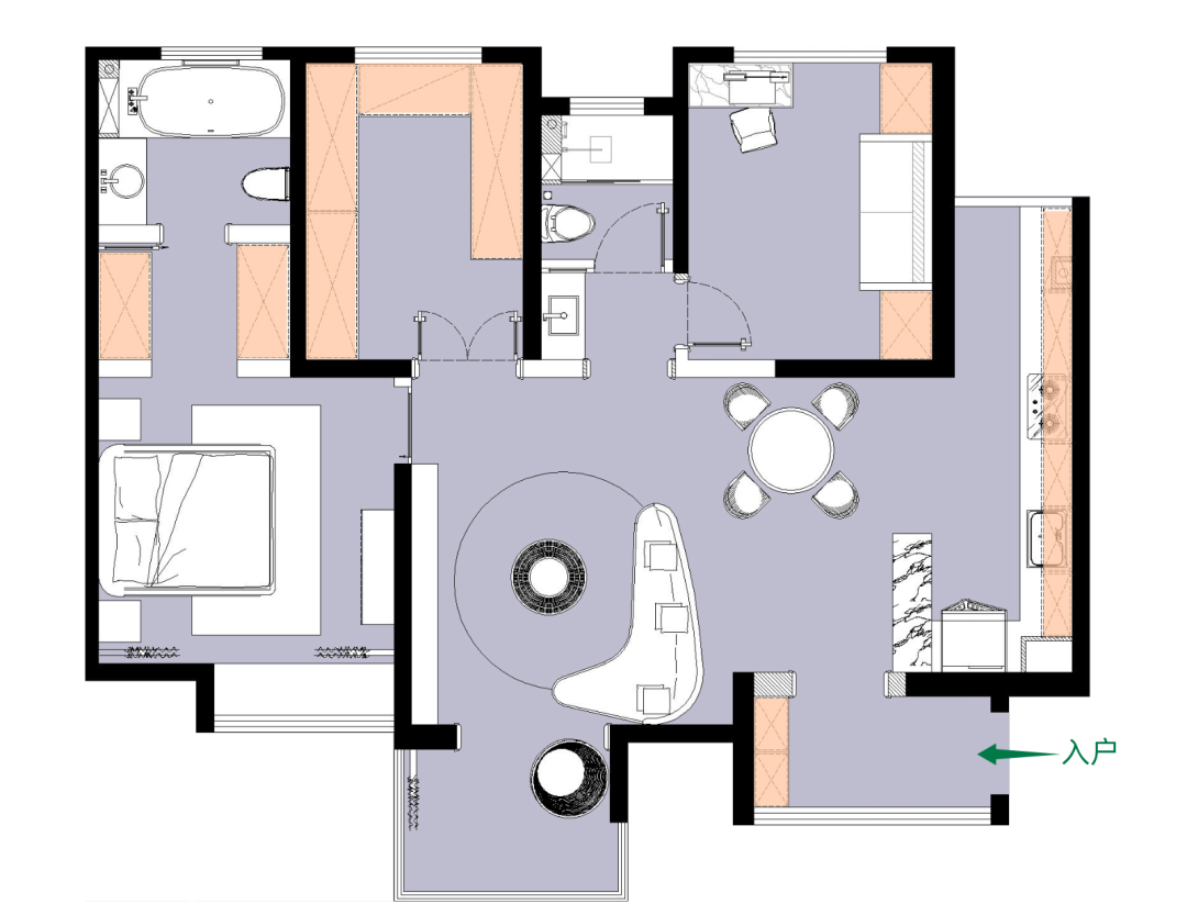梦回巴黎 | 现代法式住宅设计，拱形门元素增添浪漫气息-54