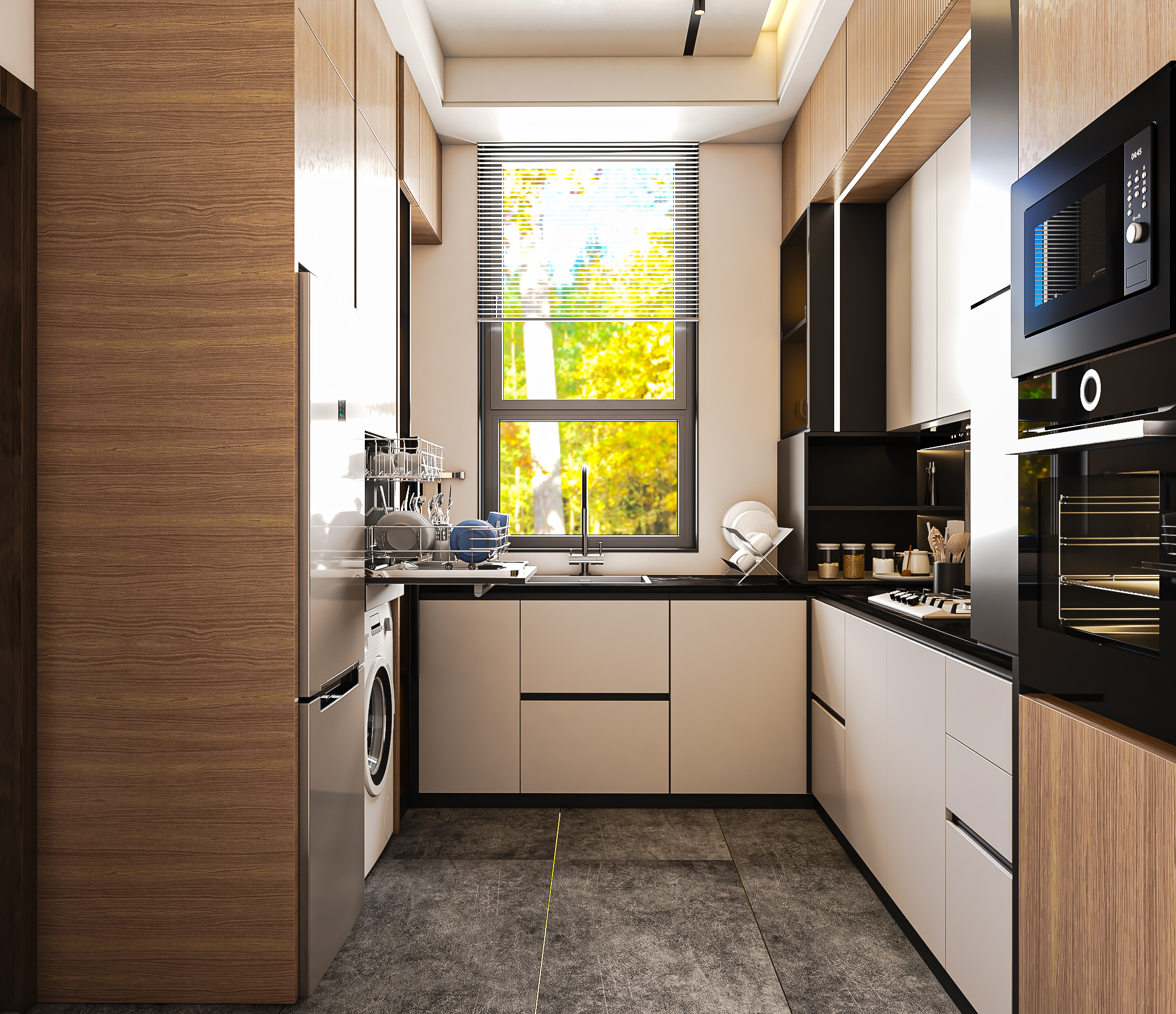 厨房区域设计丨沙特阿拉伯丨Amir El Shrkawy-10