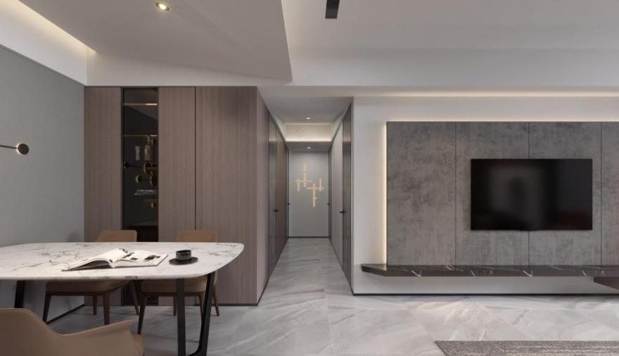 半日·现代简约,无主光源设计,个性斜顶,空间质感饱满-0