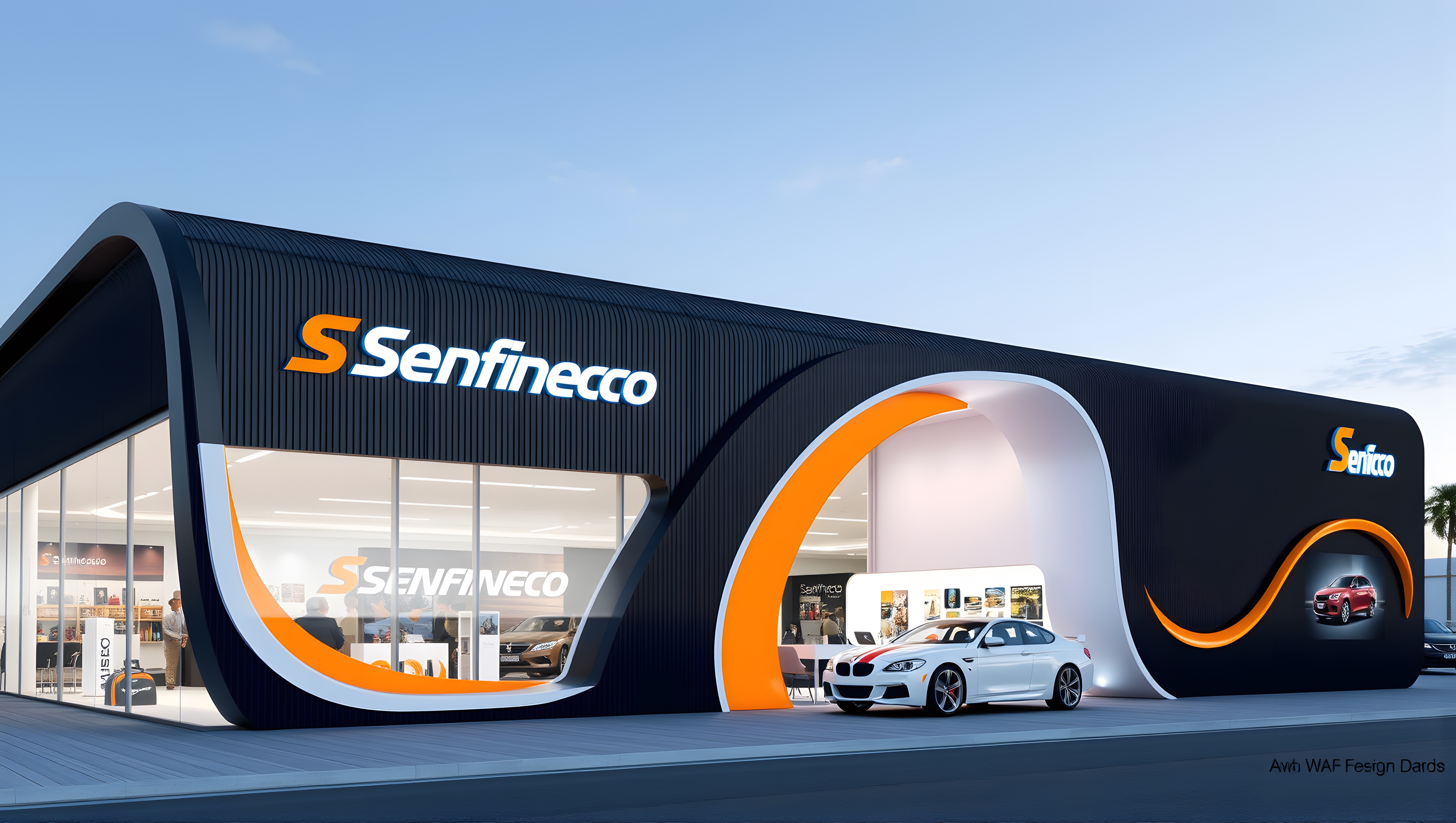 Storefront design for auto care product showrooms.-9