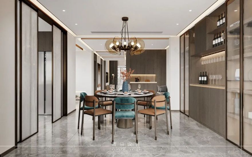 简约新中式的淡雅脱俗养老新宅丨青马别墅空间设计-64