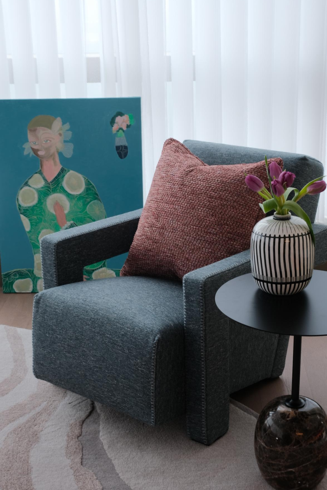 精装房改造新作｜落地艺术爆棚的豪宅嘉佰道-57