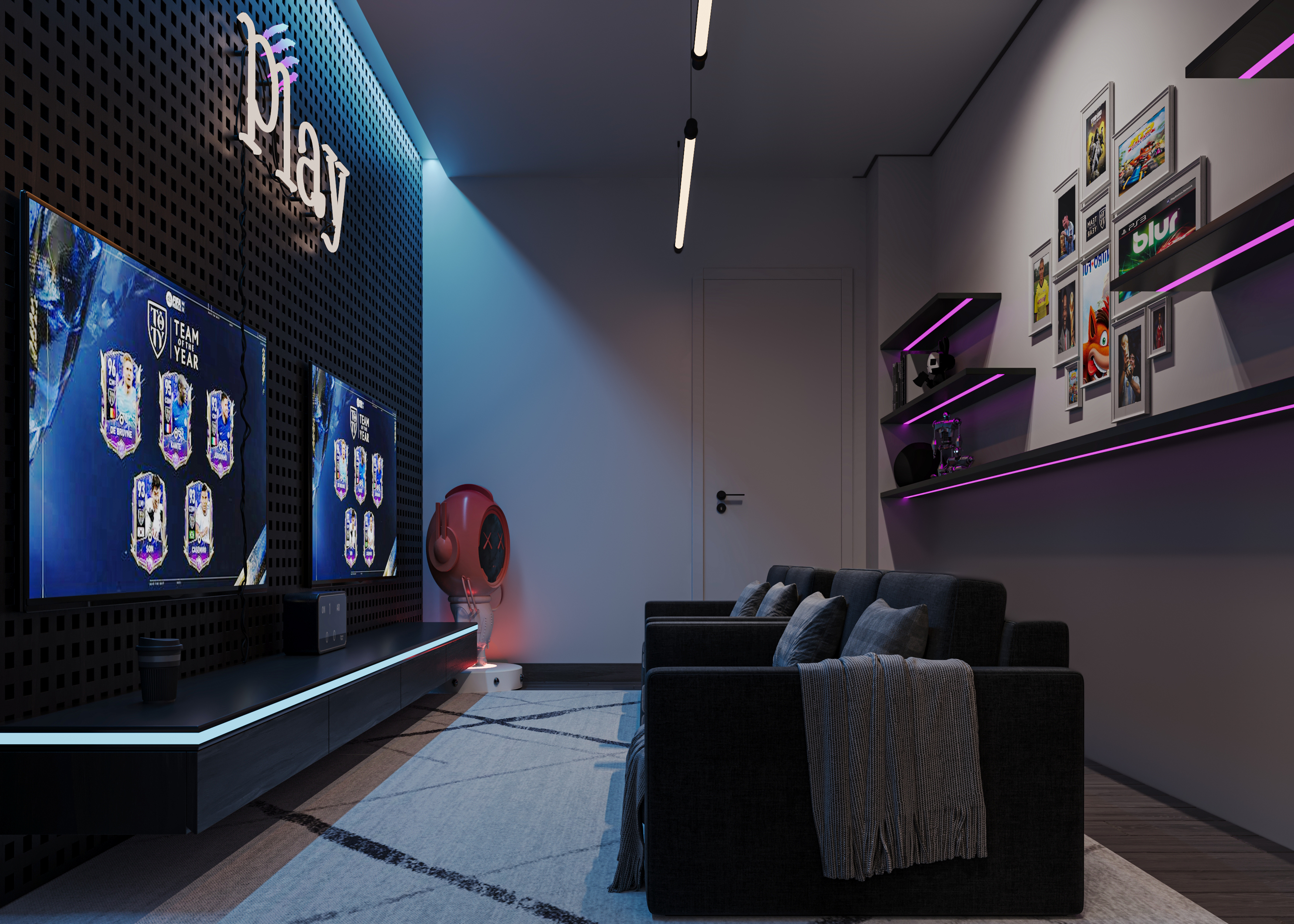 Living area & Gamingroom 室内设计丨EgyptCairo丨Me-13