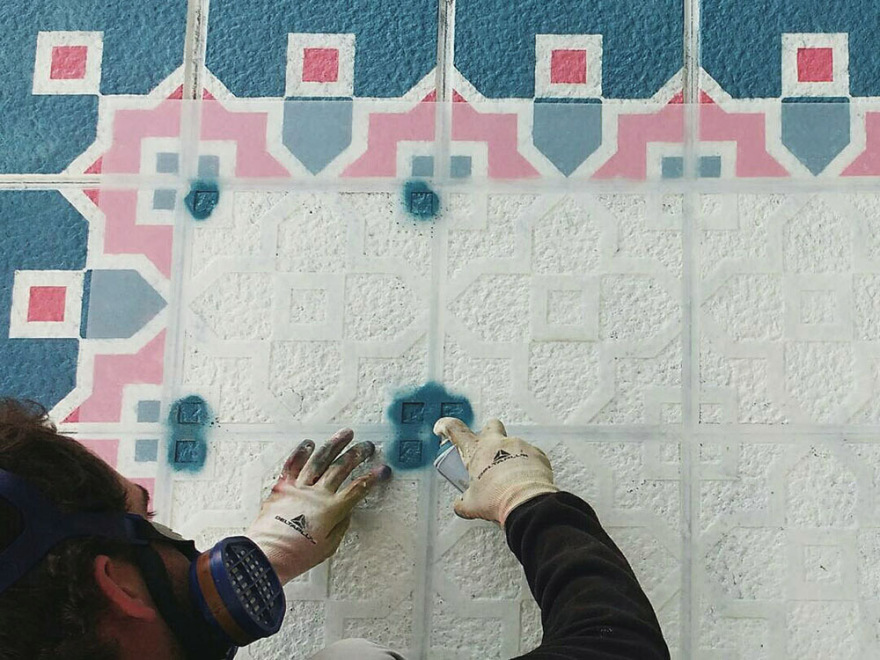 西班牙艺术家的地面彩绘 / Javier de Riba-18