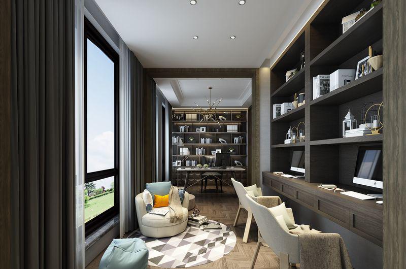 贵阳现代轻奢黑白灰别墅-87