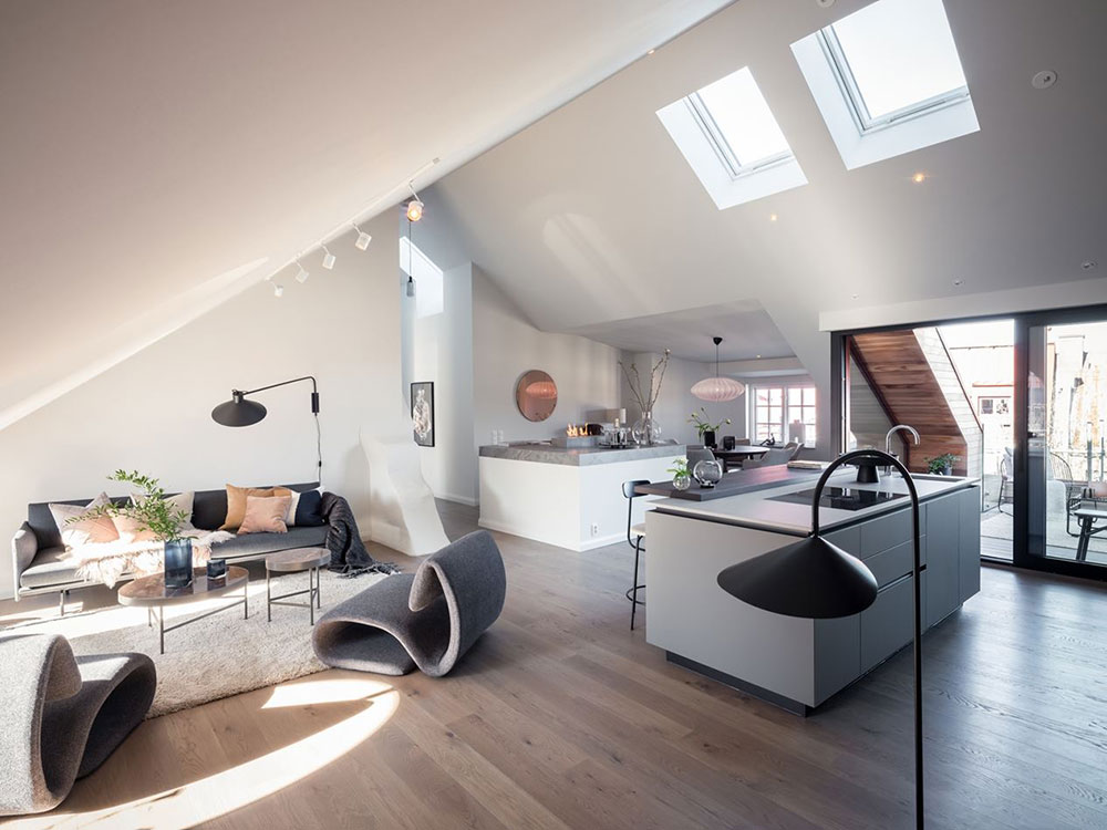 斯德哥尔摩优雅现代阁楼设计-2