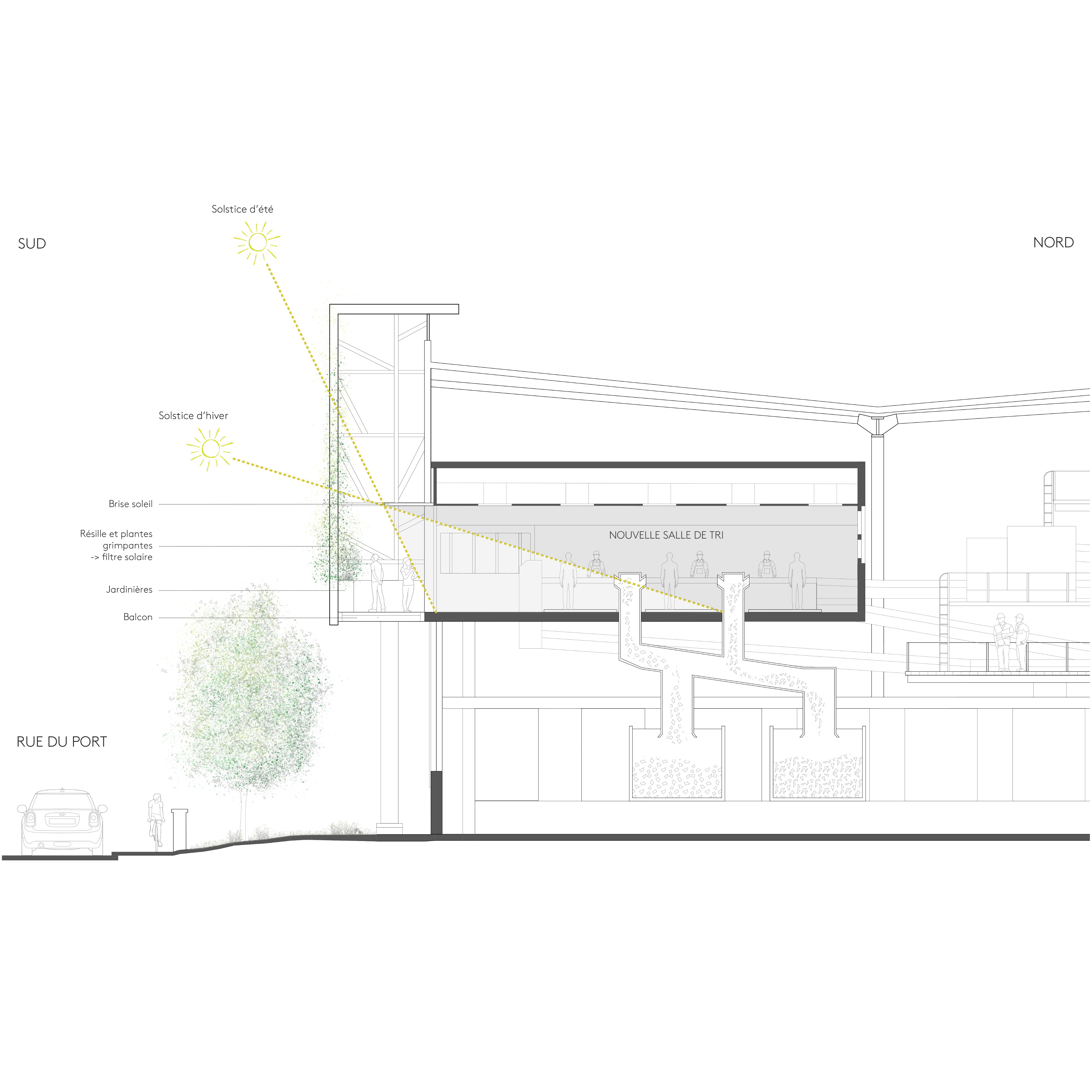 巴黎南特雷垃圾分拣中心改建，绿色环保与高效工作并重-36