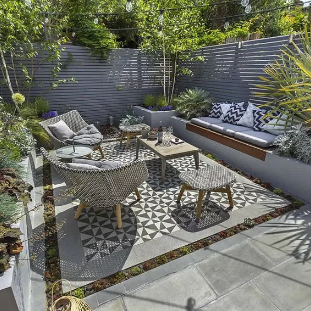 诗画般的庭院卡座设计-47