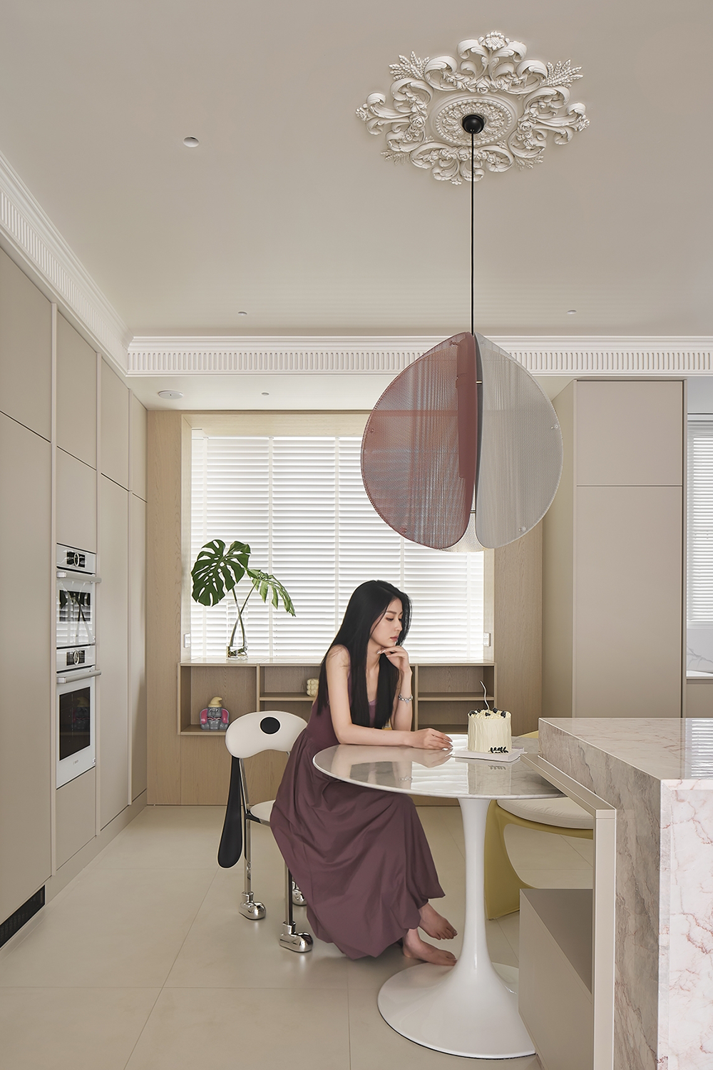 极简奶油风,多巴胺配色,治愈系的家丨無一內建筑设计,成都宏福樘设计-25