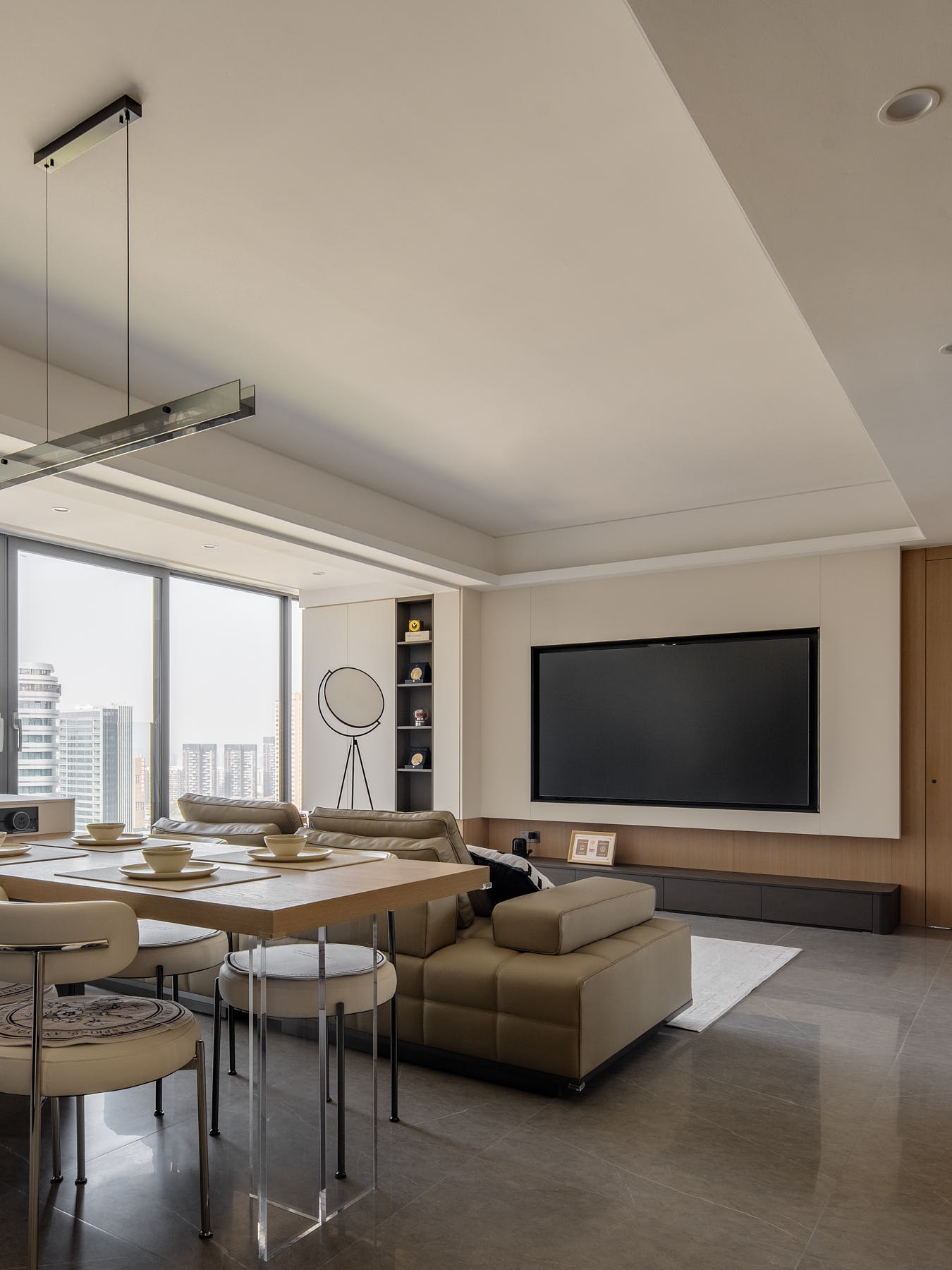 120㎡客餐阳一体化通透动线,藏在极简背后的生活讲究-33