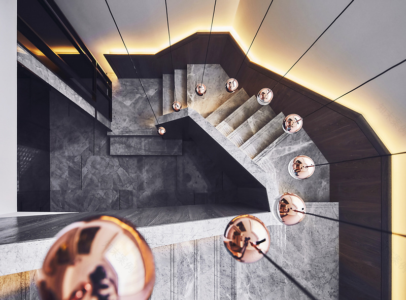 灰色雅致空间,几何元素与现代语汇的完美融合-4