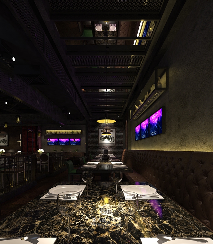 主题餐厅设计-福州揽季月光音乐餐吧主题餐厅设计-10