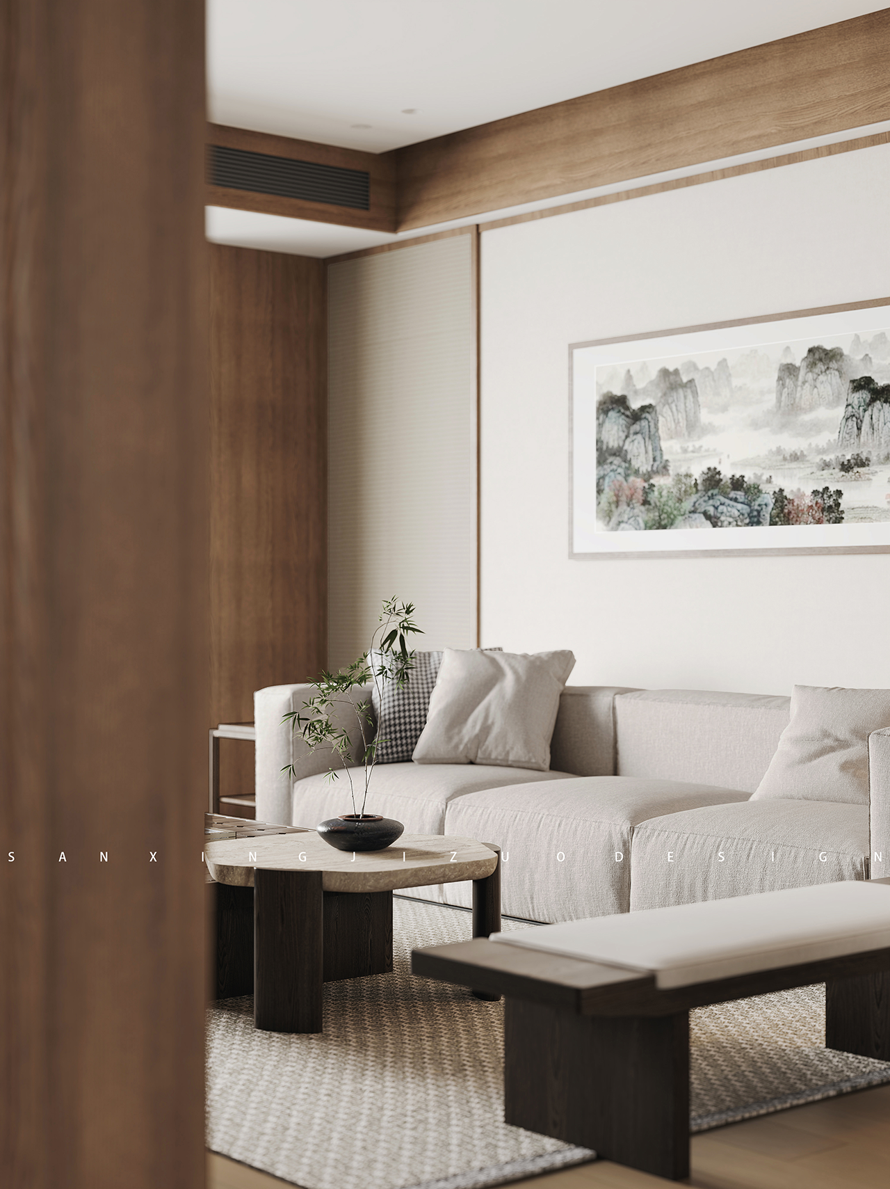 中骏世界城 135㎡精装改造丨三行集作设计工作室-0