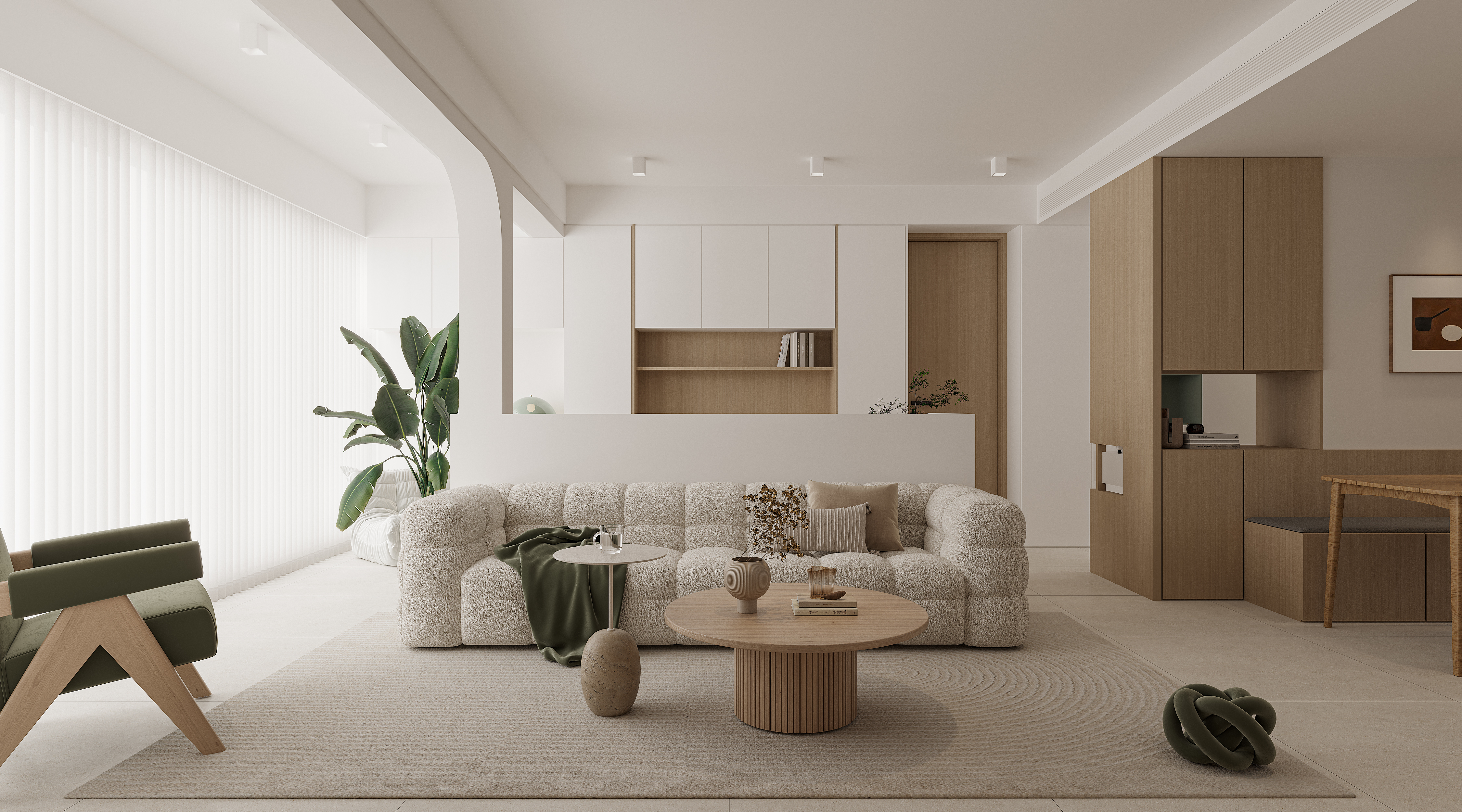 奶油简约小户型-7