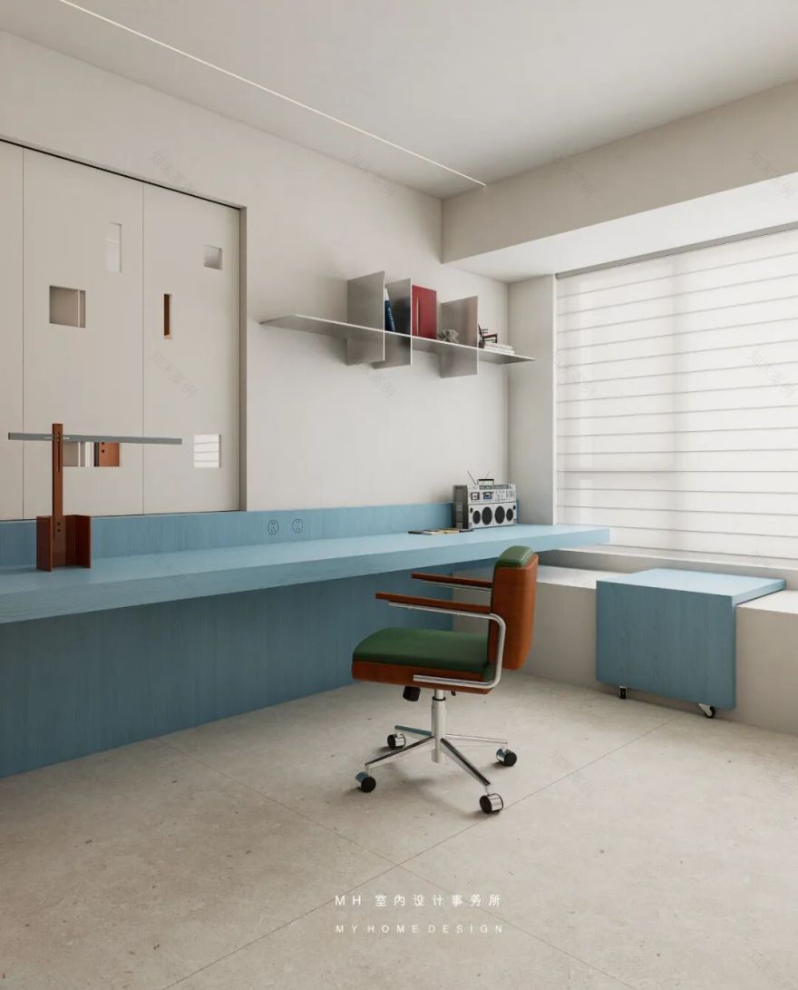 【首发】MH设计新作:色彩·情绪▏彰显个性跃层空间的趣活之境-45