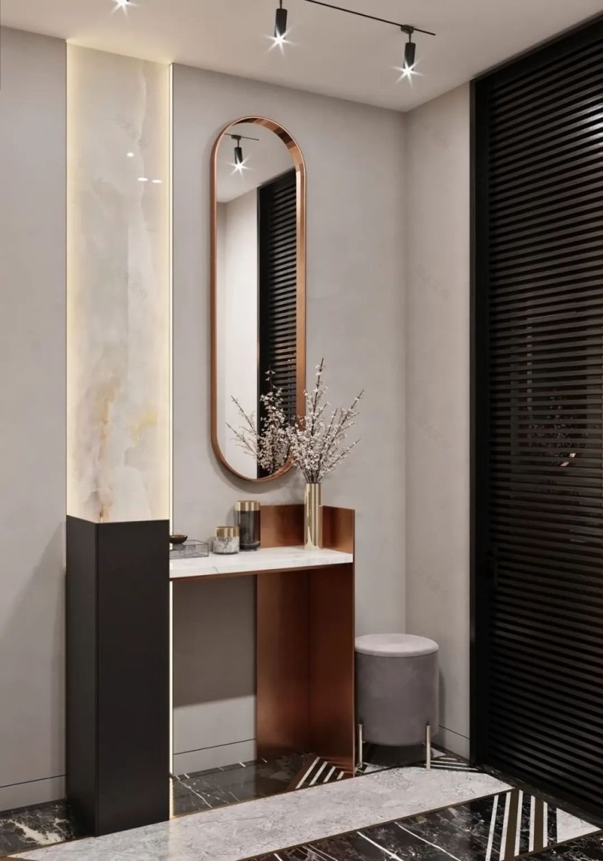 500㎡联排别墅,现代东方诗意空间丨东易日盛北京原创别墅分公司-9