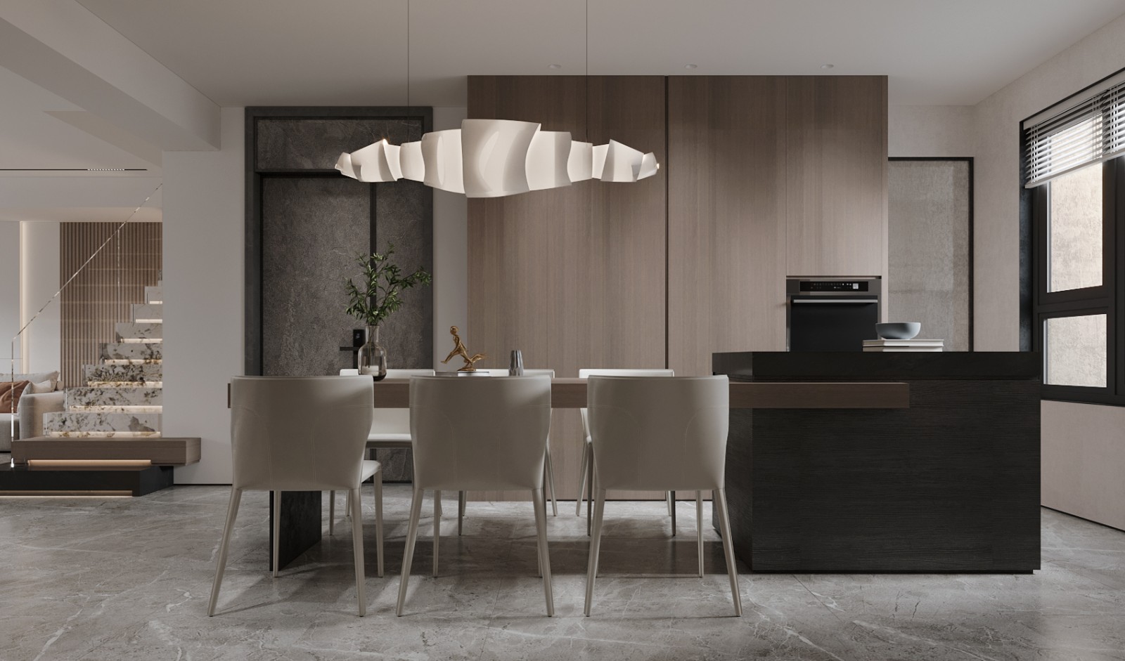 大地色系跃层套房设计丨Vike-9