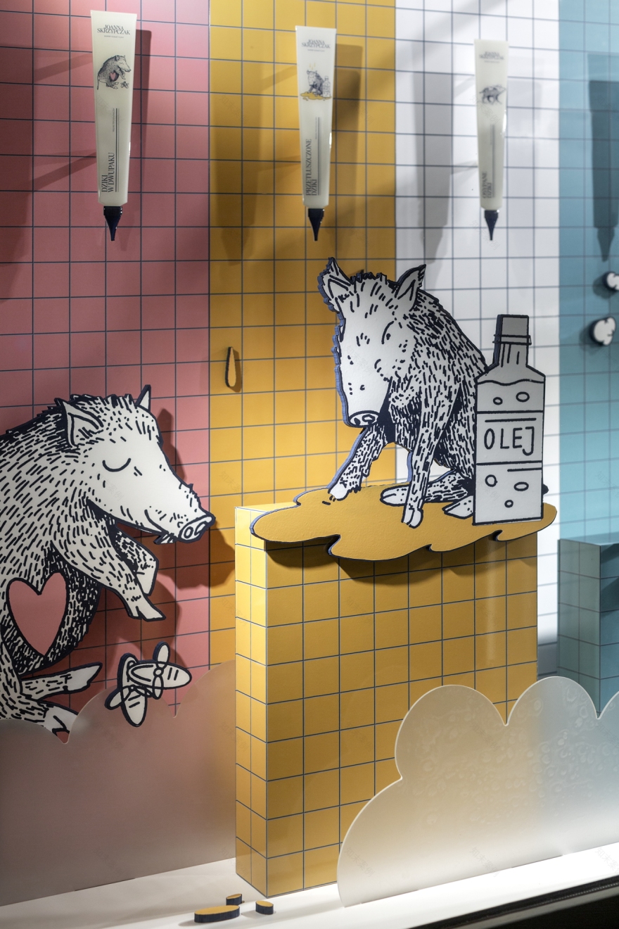 "Boars in bubbles"橱窗展示丨波兰华沙丨JOANNA SKRZYPCZAK-4