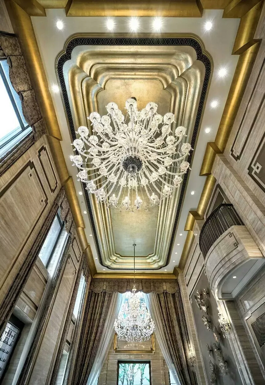 东西方元素融合的奢华豪宅 新装饰主义别墅设计方案资料-6