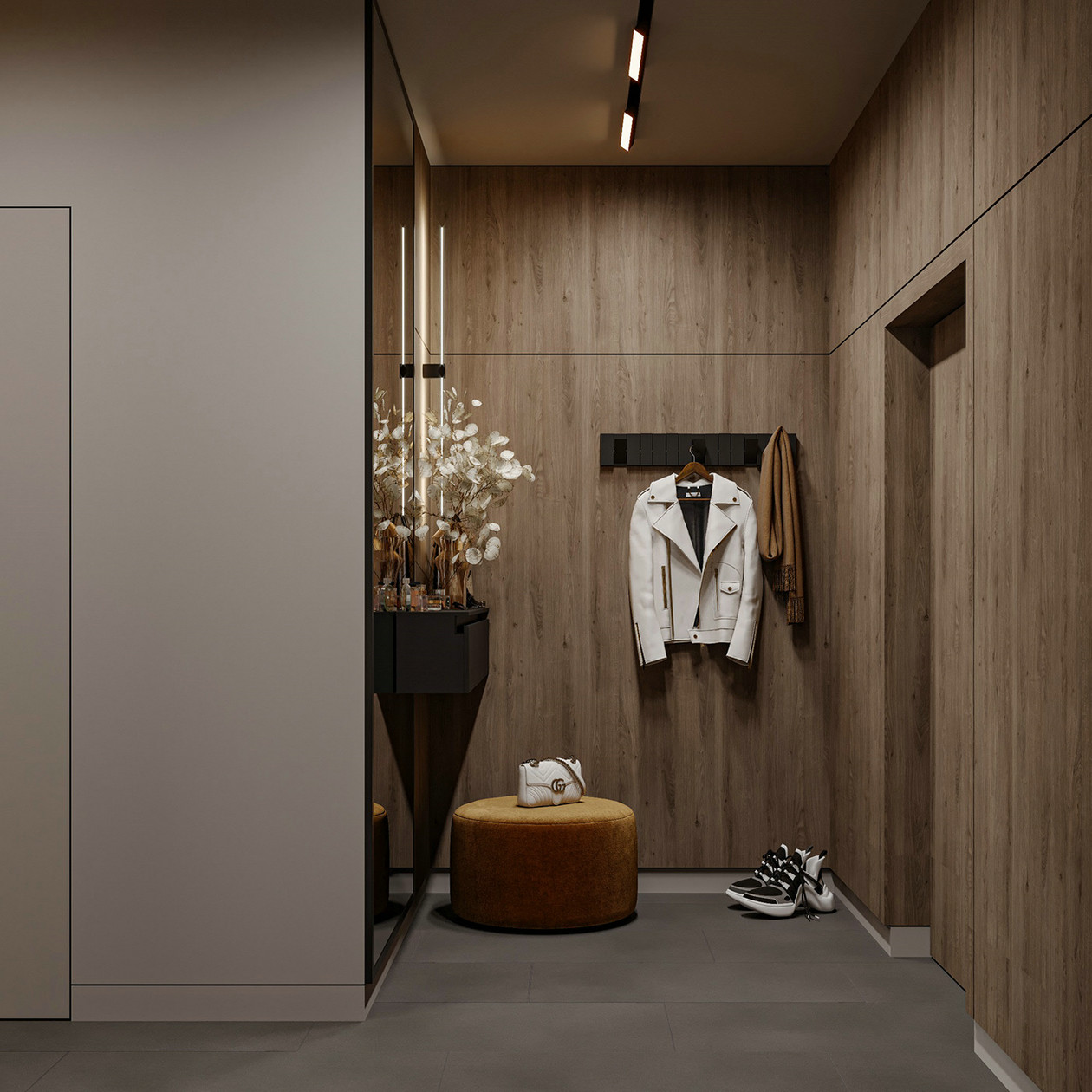 暖棕色系公寓设计-1