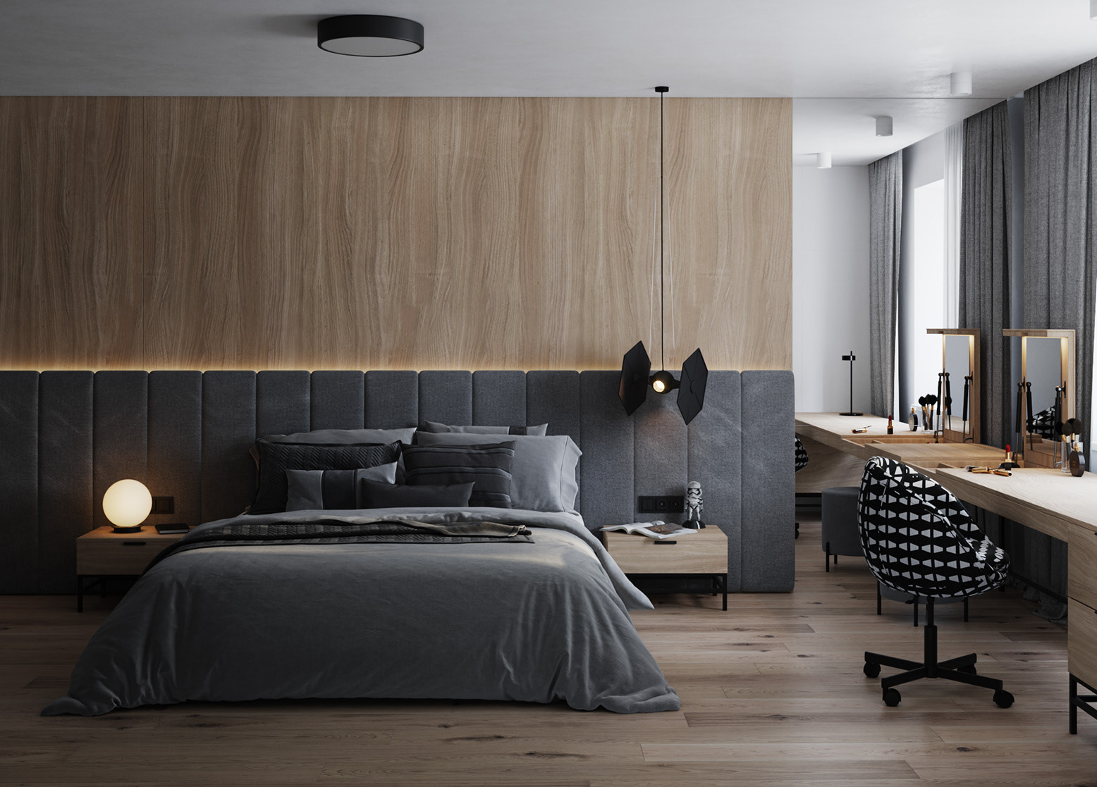 现代原木风公寓设计-4