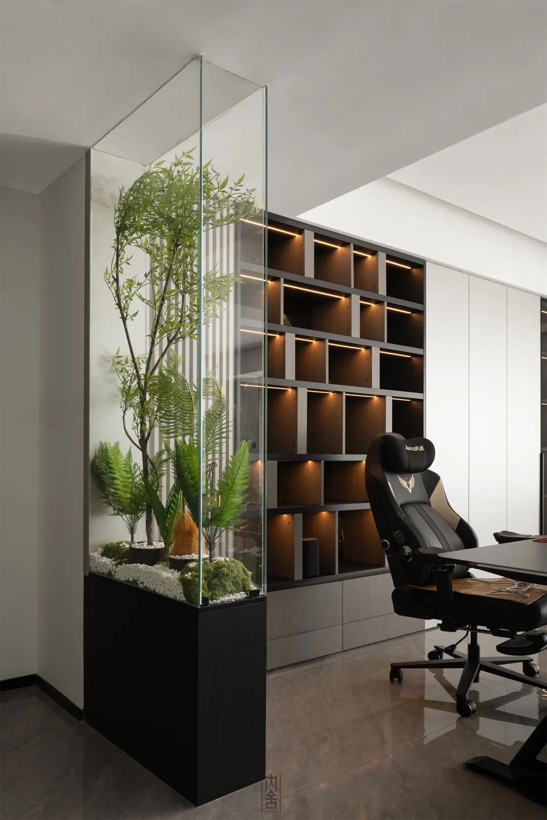 内舍软装丨198㎡意式格雷风，色系冷淡但不代表家没温度！-21