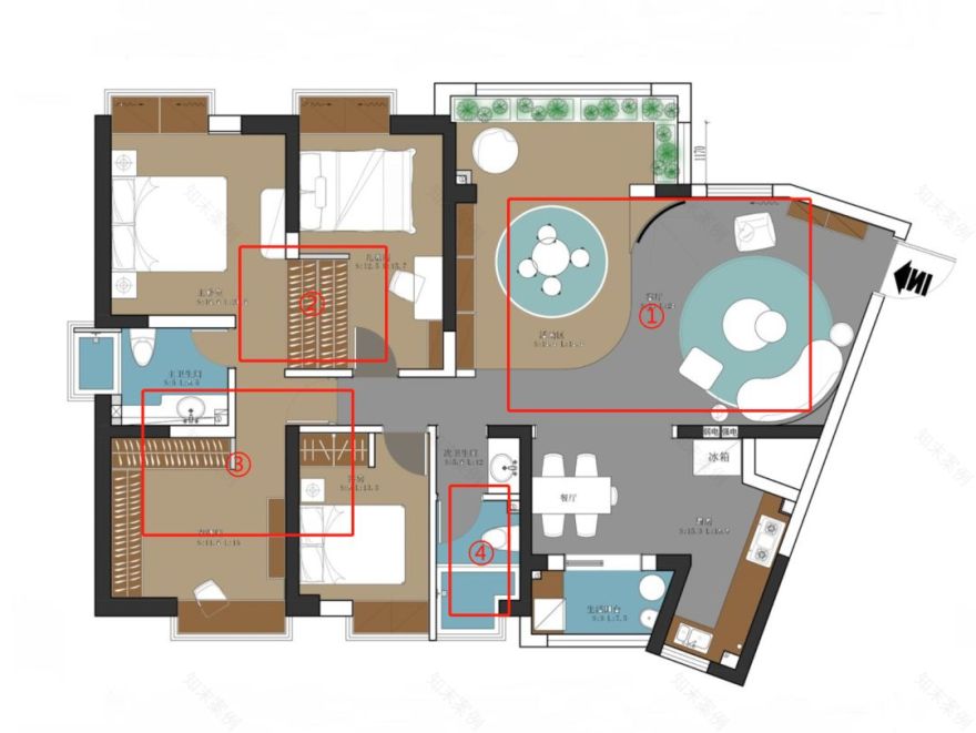 润城五区 136㎡现代简约风,自然优雅的治愈系空间-12