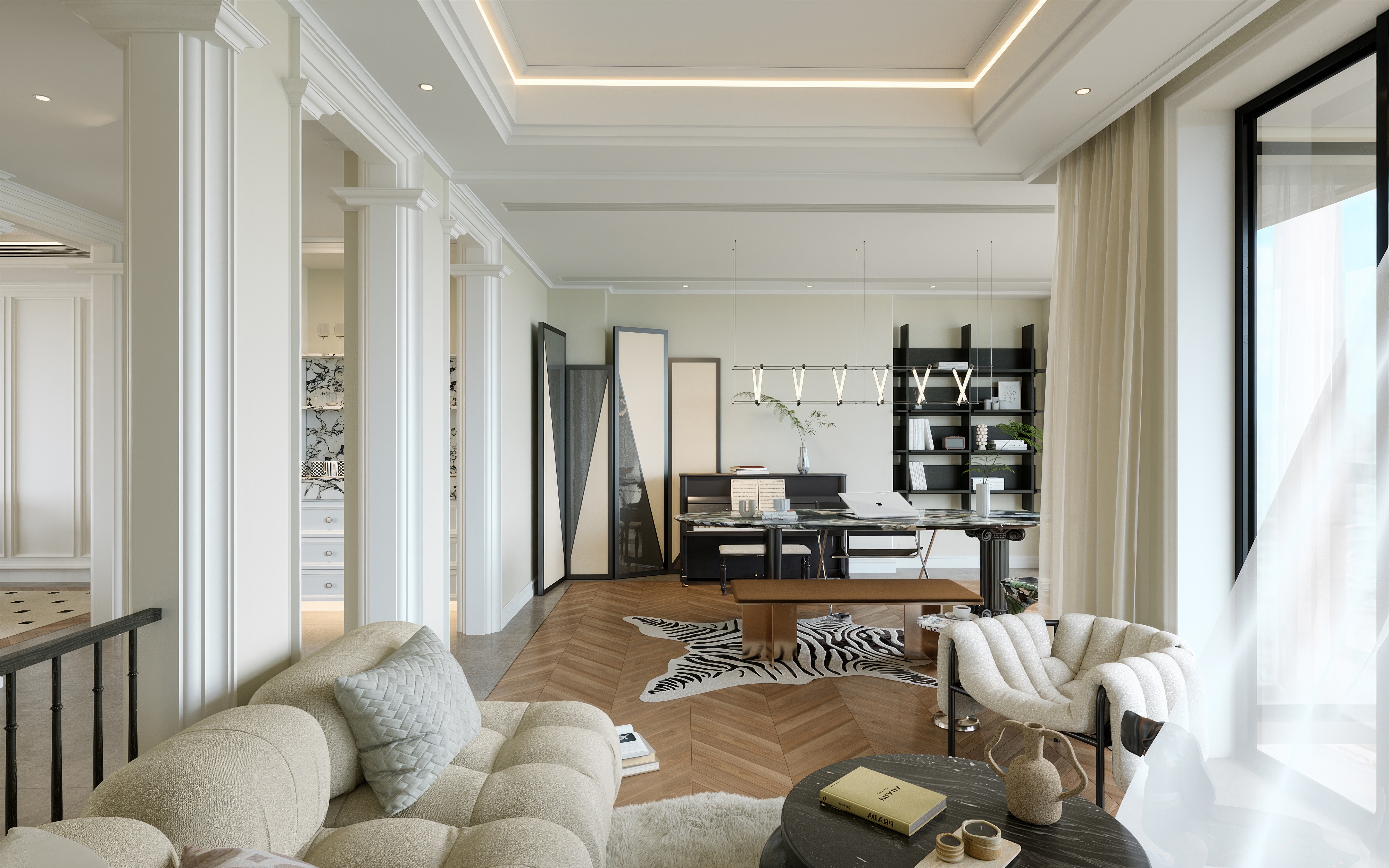 清馨美式客厅-0