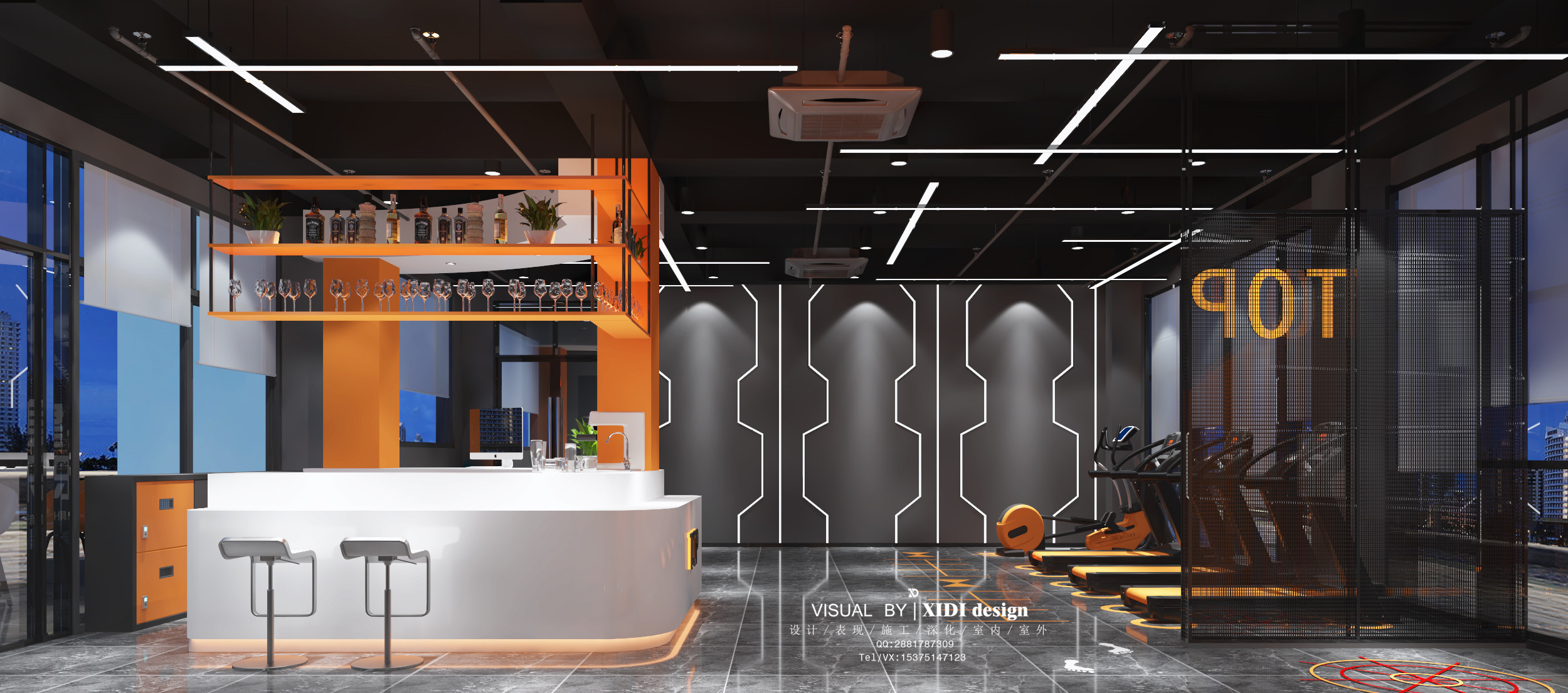 网红健身房设计，专业与潮流的完美结合-1