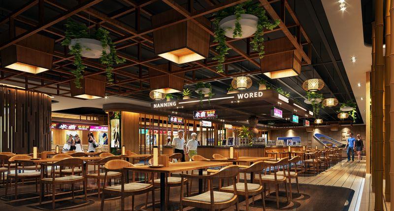 小资情调美食广场设计 | 传统与现代的完美融合-53