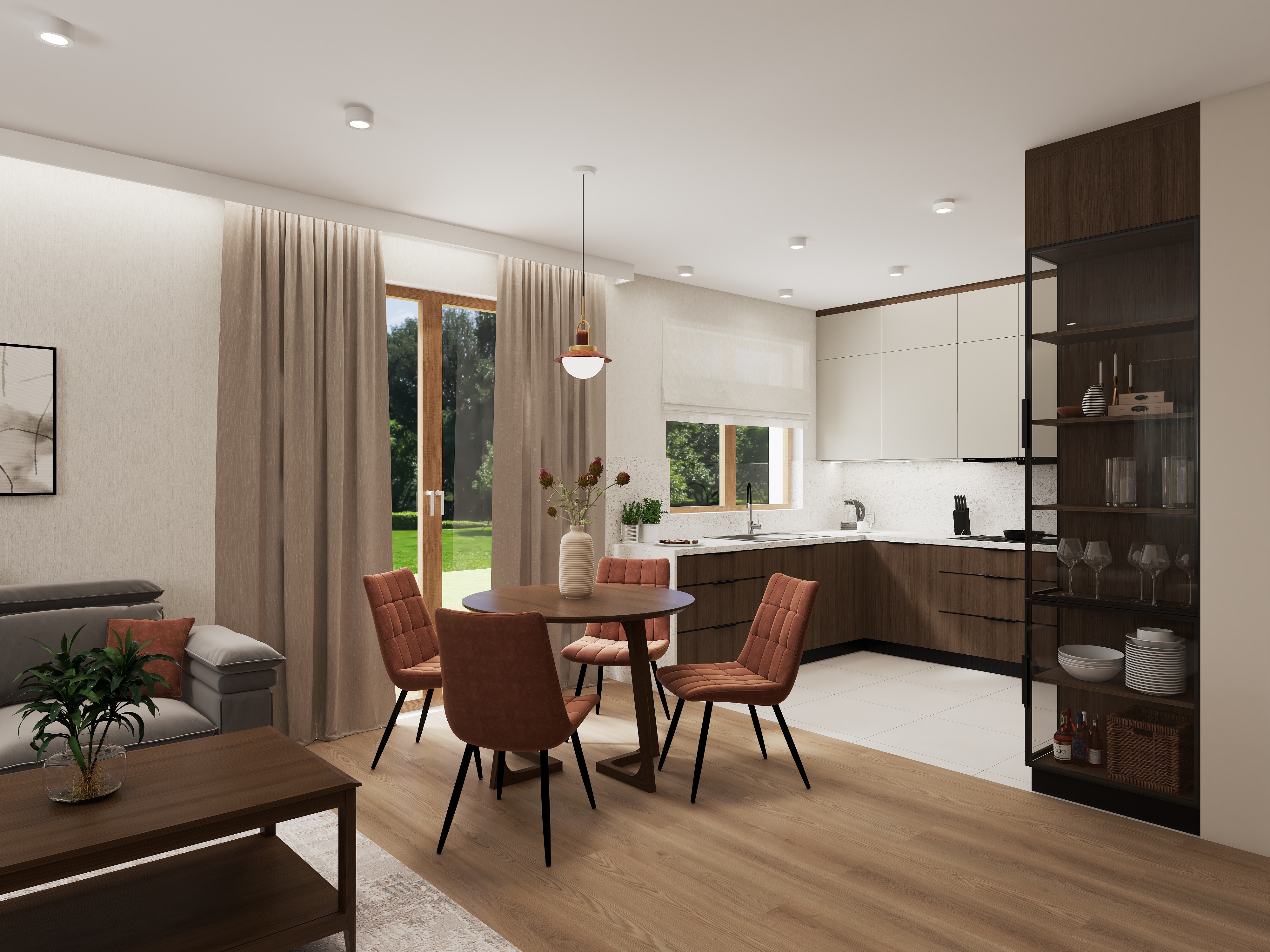 Otwarta Kuchnia z Jadalnią i przestronnym Salonem-6