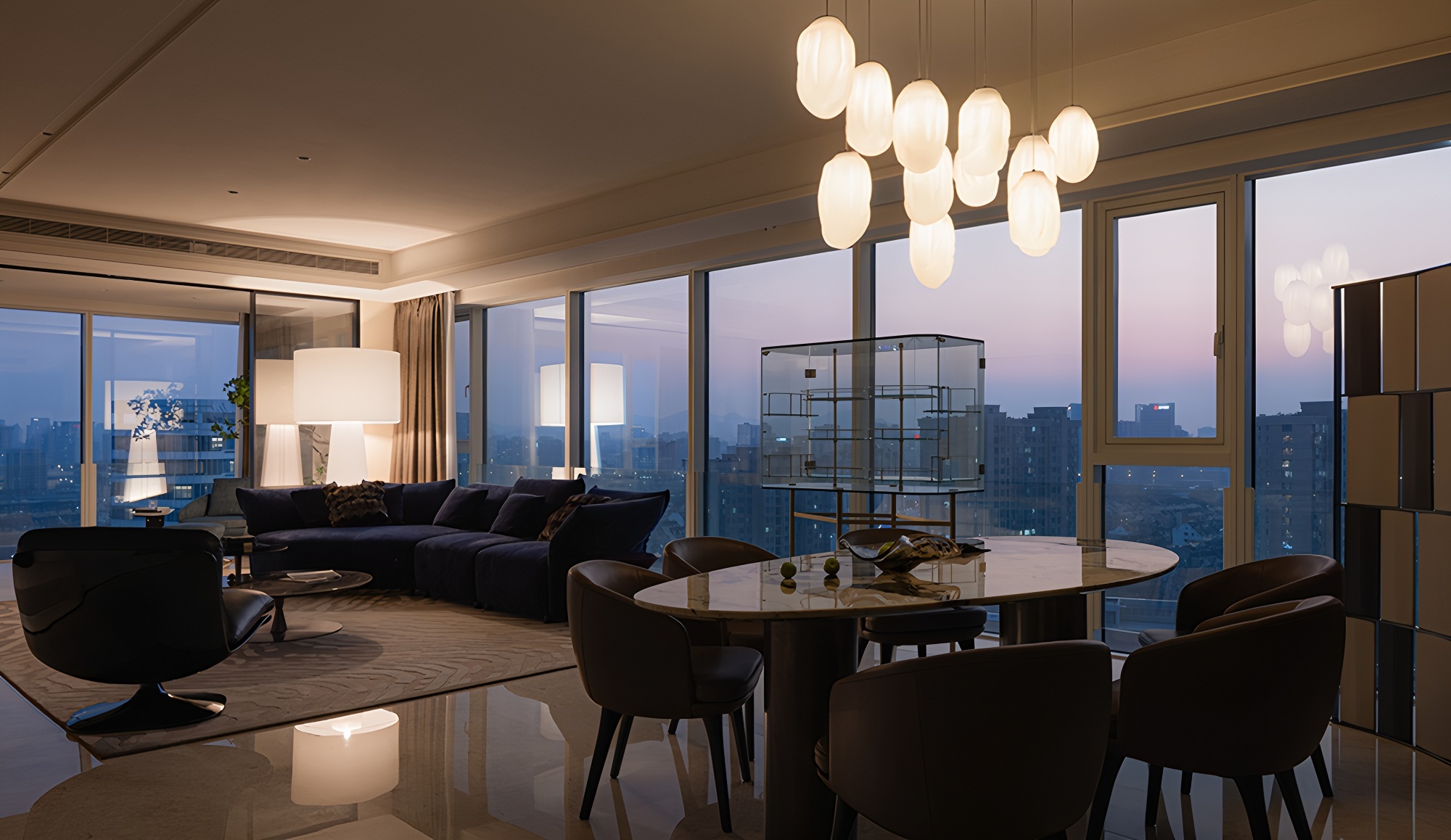 杭州345㎡简约大平层丨中国杭州丨力设计-35