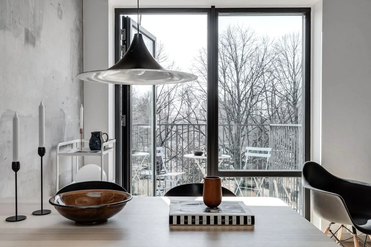 瑞典 40m2 灰混凝土时尚公寓 | 工业风与温馨家居的完美结合-8