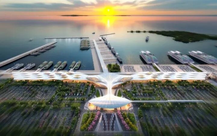 大鹏展翅仙境启航丨上海市政总院承接烟台蓬莱东港区综合客运枢纽规划建筑方案设计-26