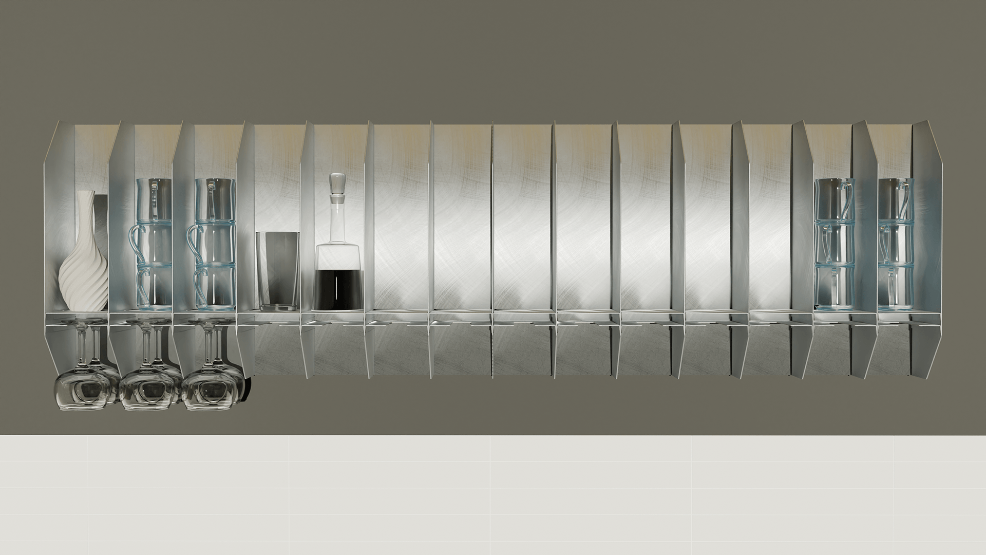 Metal shelf, ANIMATION-2
