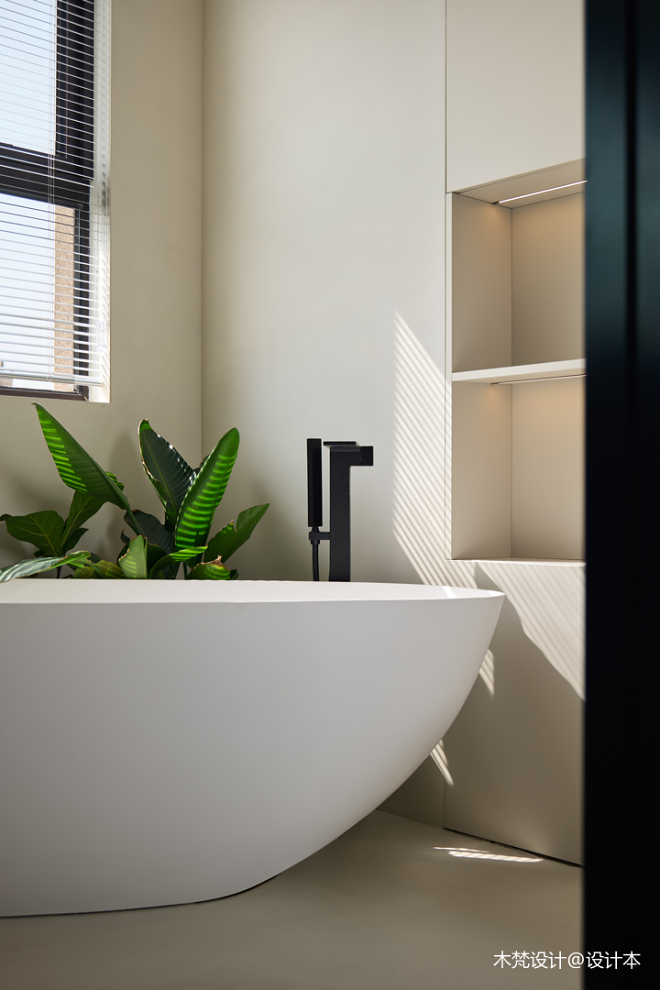 语文老师独居105㎡现代简约家：岛台餐桌、独立猫房、超大办公区-89