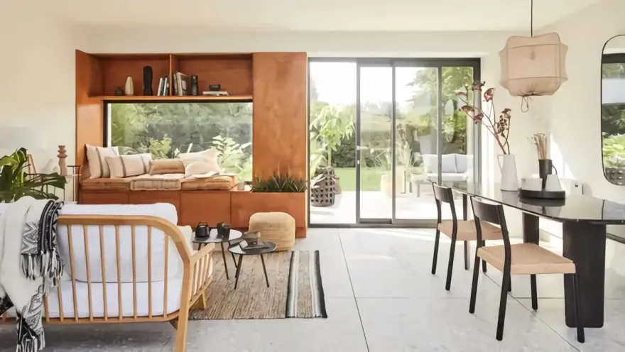 自然木色客厅设计,打造温馨家居环境-1