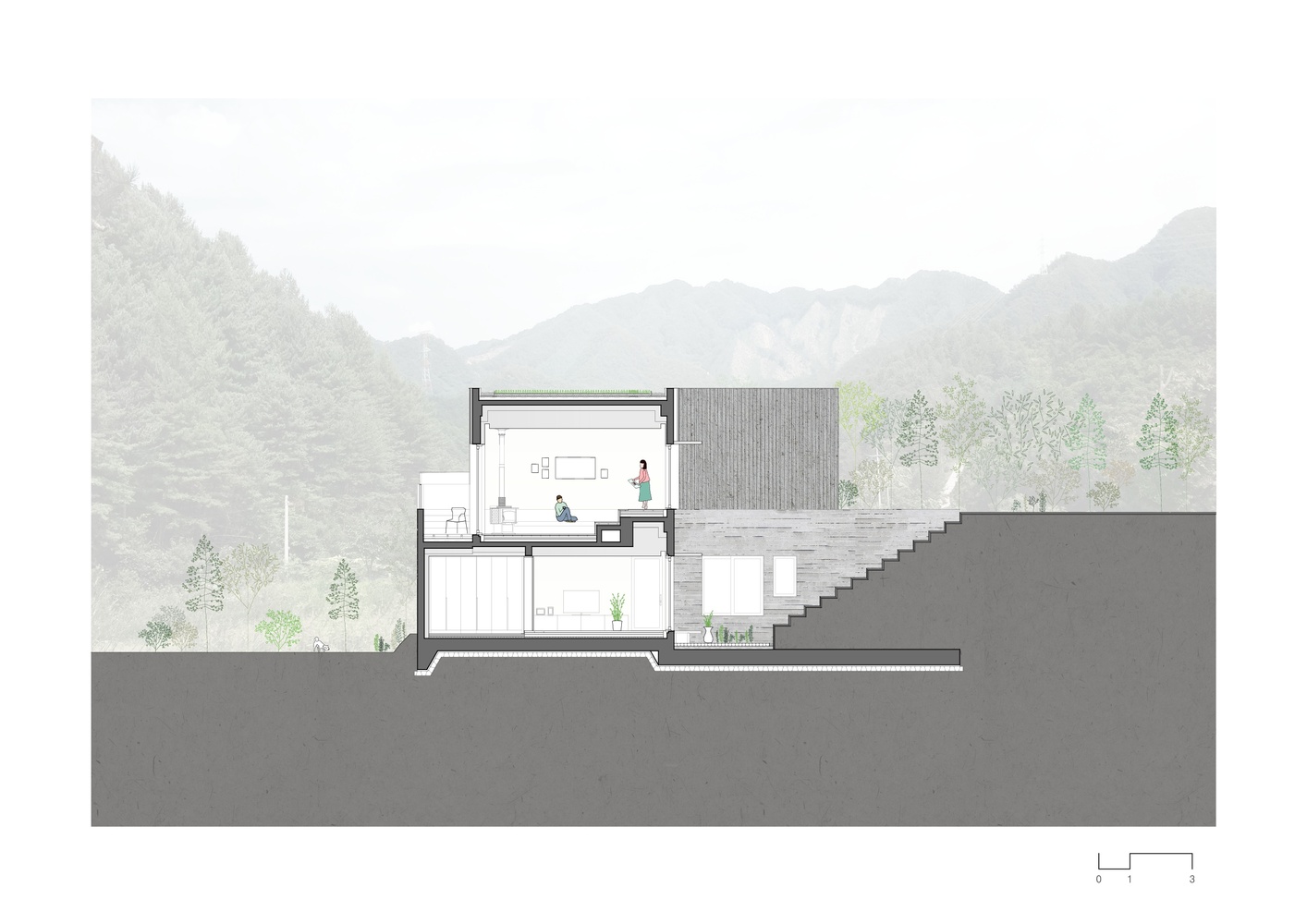 韩国“淡出”住宅，自然景观与室内设计的完美融合-60