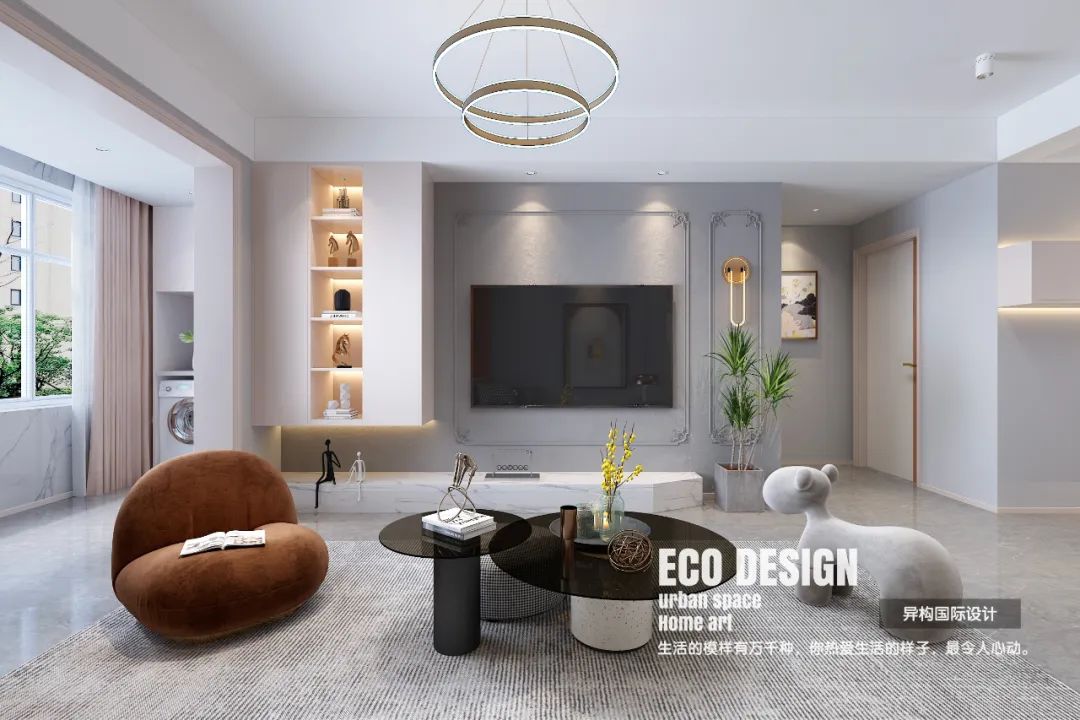 暖色调轻奢空间 | 西安亿润花园三室两厅设计案例-85