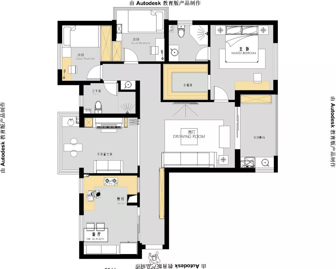 三房大改四房 送给女儿们的梦想家-5