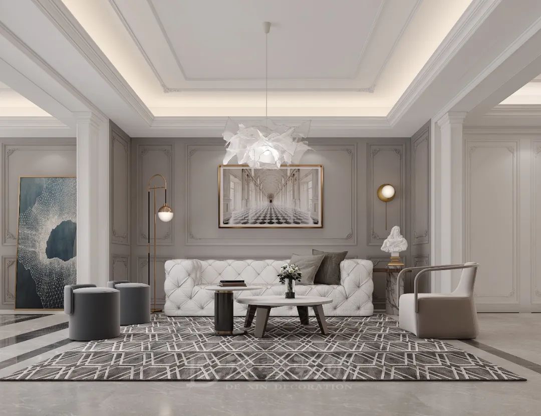 现代法式别墅设计，打造丰富空间层次-35