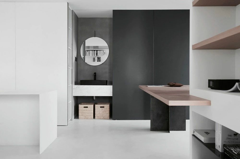 城市岛简约住宅设计,黑白灰打造艺术空间-17