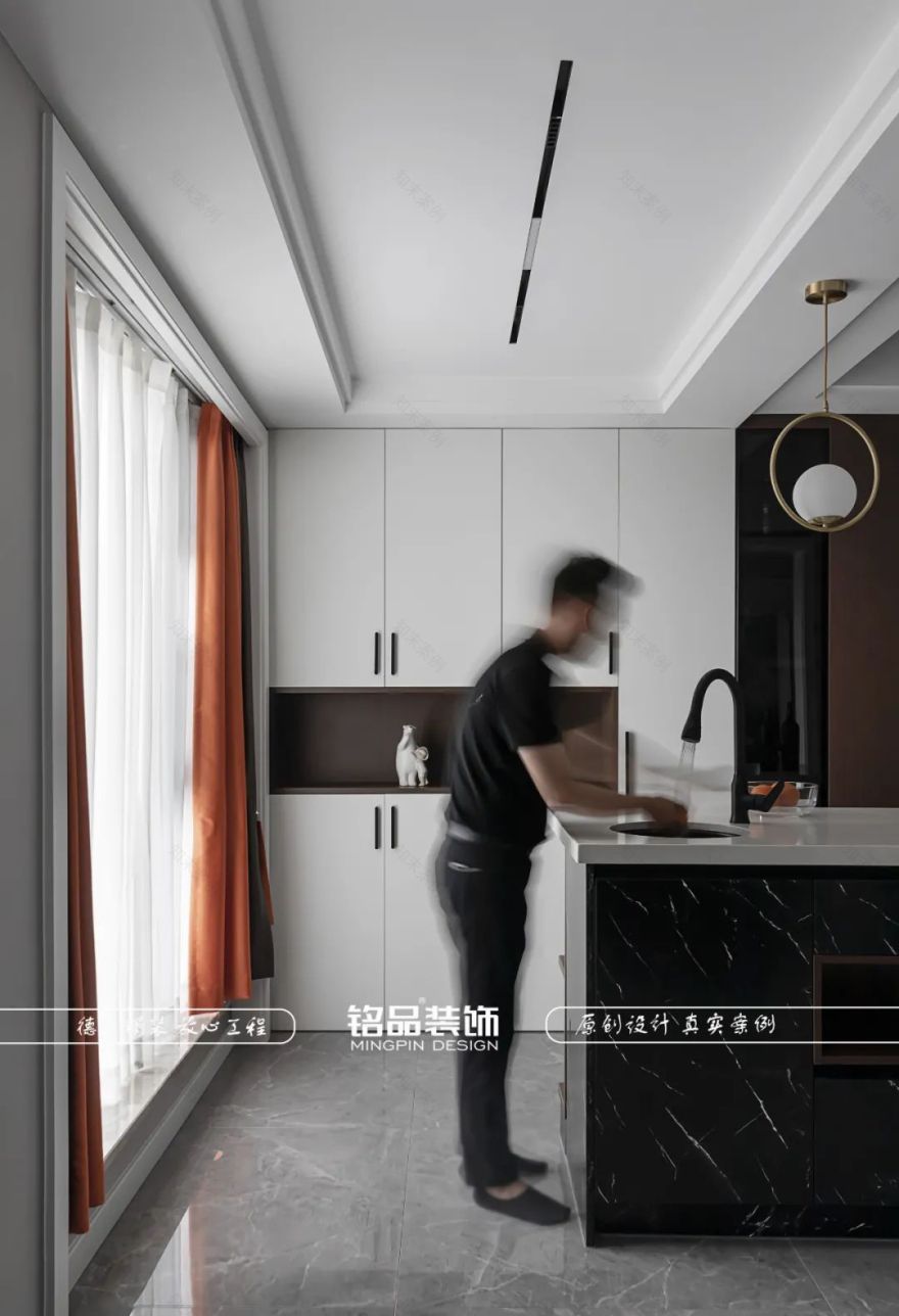 橙灰空间 · 160 方现代平层设计丨铭品装饰-27